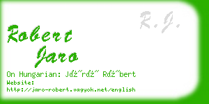 robert jaro business card